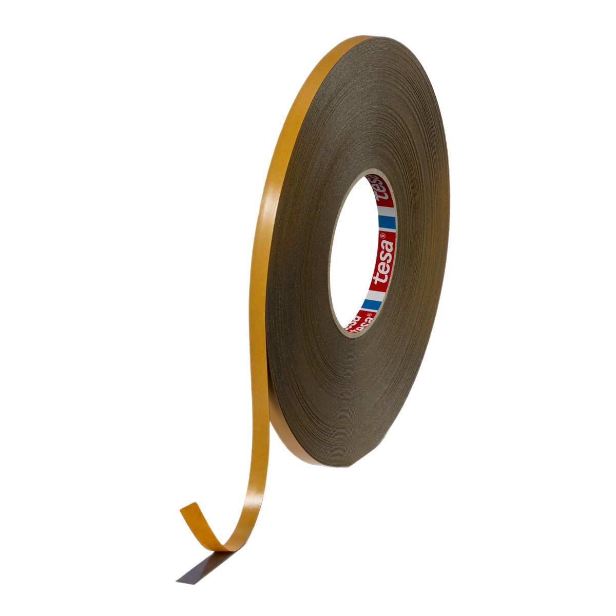 Tesa 04976-00080-00 Black Double Sided Tape, 0.54mm Thick, 12 N/cm, Polyurethane Backing, 9mm x 50m