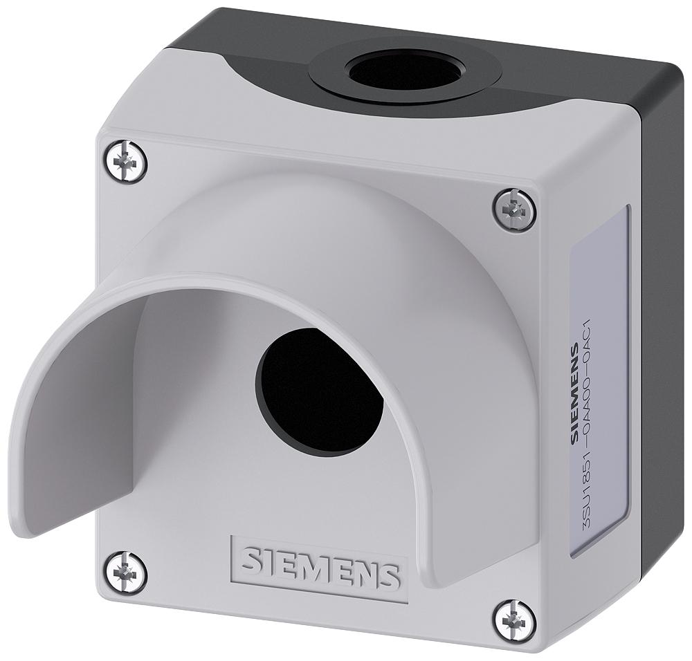 Siemens Grey Metal SIRIUS ACT 3SU18 Push Button Enclosure - 22mm Diameter