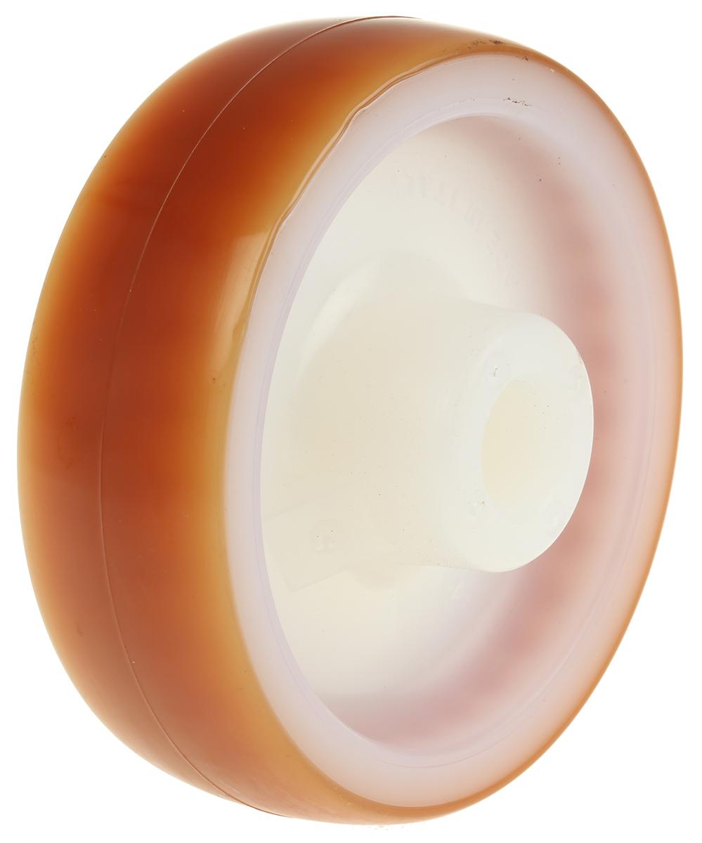 LAG Brown, White Polyurethane Hygienic, Low Rolling Resistance, Non-Marking Trolley Wheel, 100kg