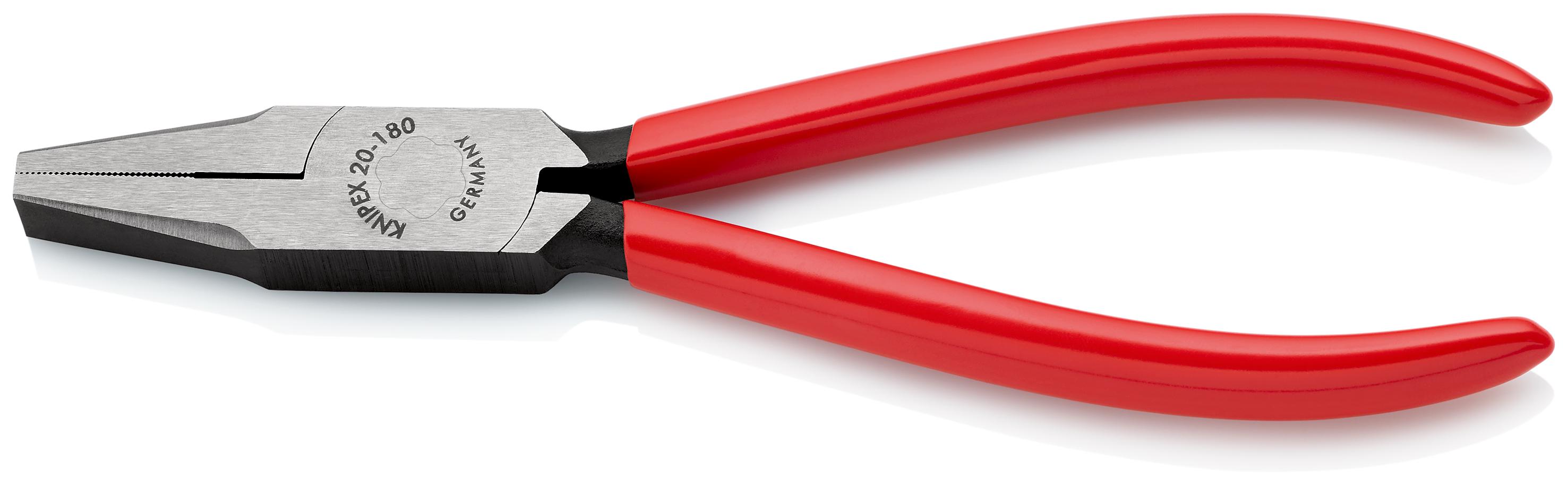 Knipex 20 01 180 Nose pliers, 180 mm Overall, Flat, Straight Tip, 35mm Jaw