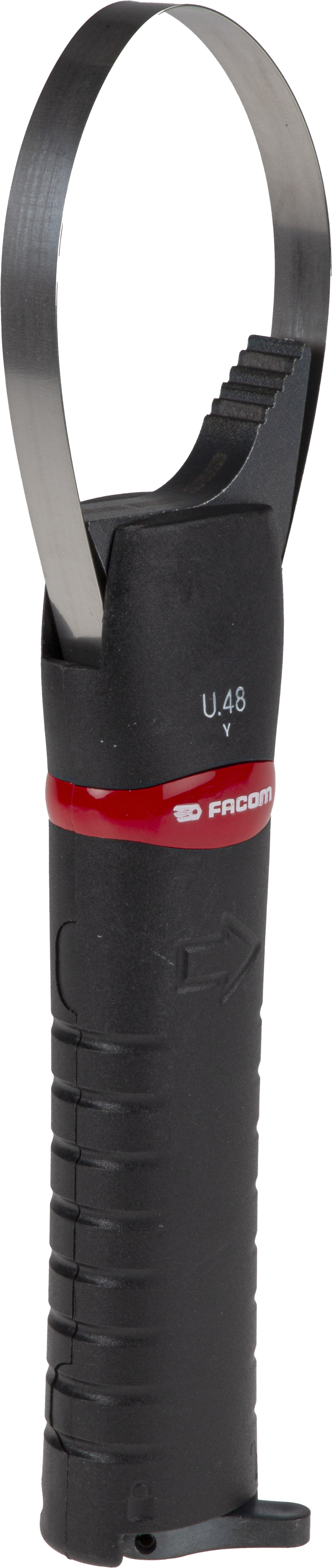 Facom Strap Wrench, 230 mm Overall, 66 - 105mm Jaw Capacity, Plastic Handle