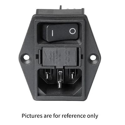 Schurter C14 Panel Mount IEC Connector Male, 10A, 250 V, Fuse Size 17.8 x 11.1mm