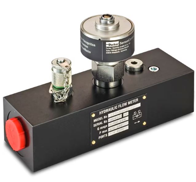 Parker SCFTT Series Turbine Flow Meter Flow Meter for Liquid, 8 l/min Min, 300 L/min Max