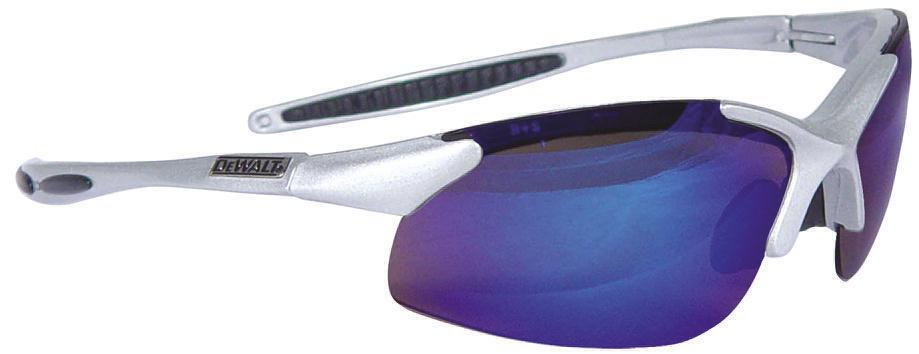 DeWALT Infinity Blue Mirror UV Safety Glasses, Blue Polycarbonate Lens