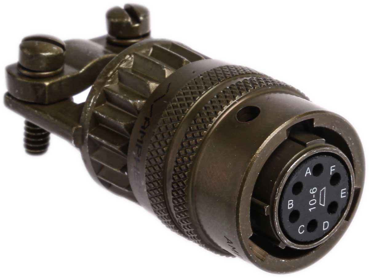 Amphenol Industrial, PT, Copper Alloy 6 Way Cable Mount MIL Spec Circular Connector PlugGreen, Socket Contacts,Shell