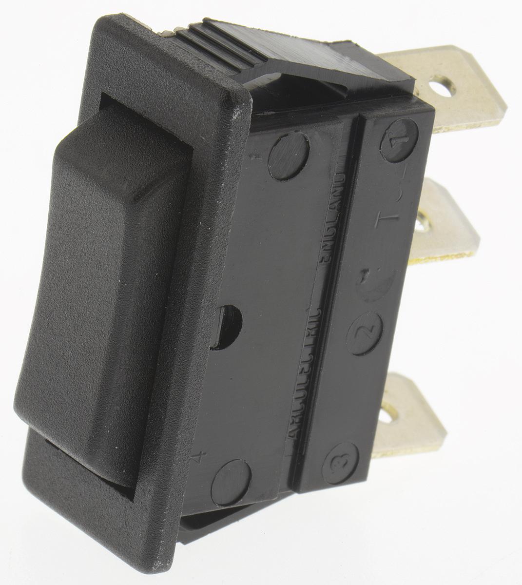 Arcolectric (Bulgin) Ltd SPDT, (On)-Off-(On) Rocker Switch Panel Mount
