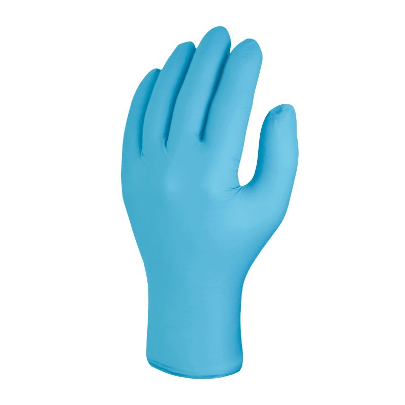 Skytec TX424 Blue Powder-Free Nitrile Disposable Gloves, Size M, 100 per Pack