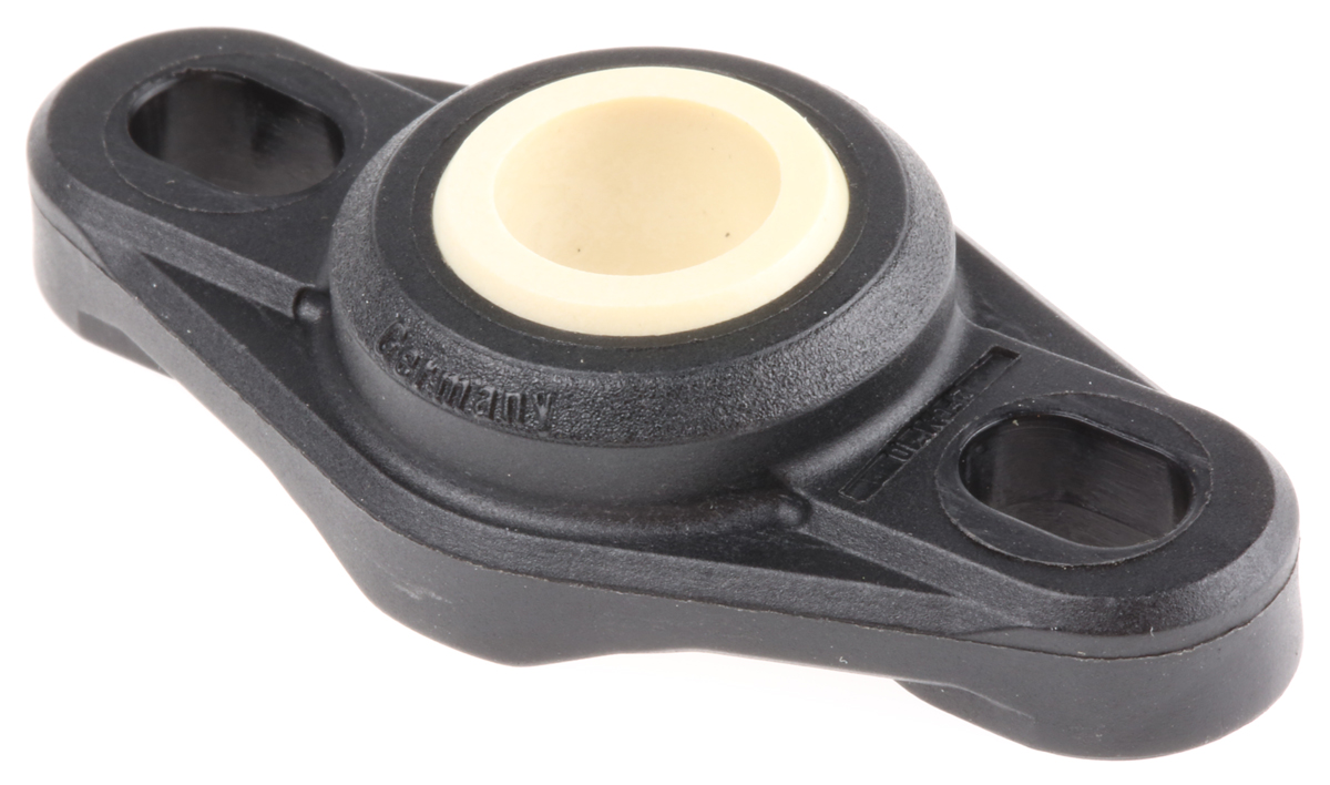 2 Hole Flange Bearing Unit, EFOM-10, 10mm ID