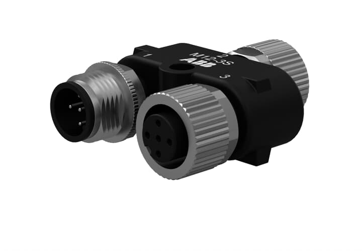 ABB Circular Connector Adapter, M12 Connector, Female/Male, IP67, M12-3S Series