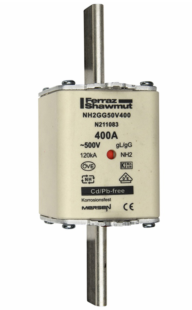 Mersen 400A NH Fuse, NH2, 500V ac