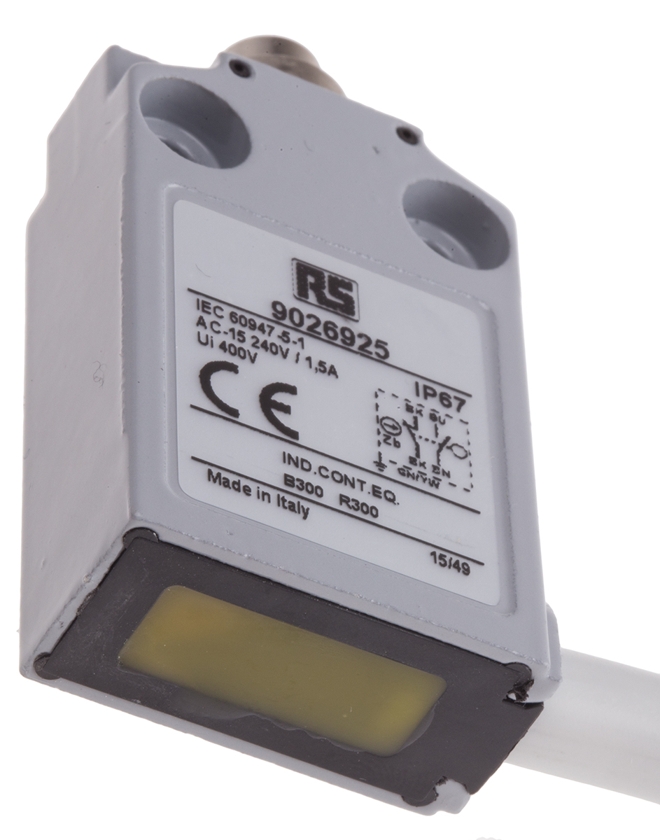 RS PRO Plunger Limit Switch, NO/NC, IP67, DPST, Die Cast Zinc Housing, 240V ac Max, 5A Max