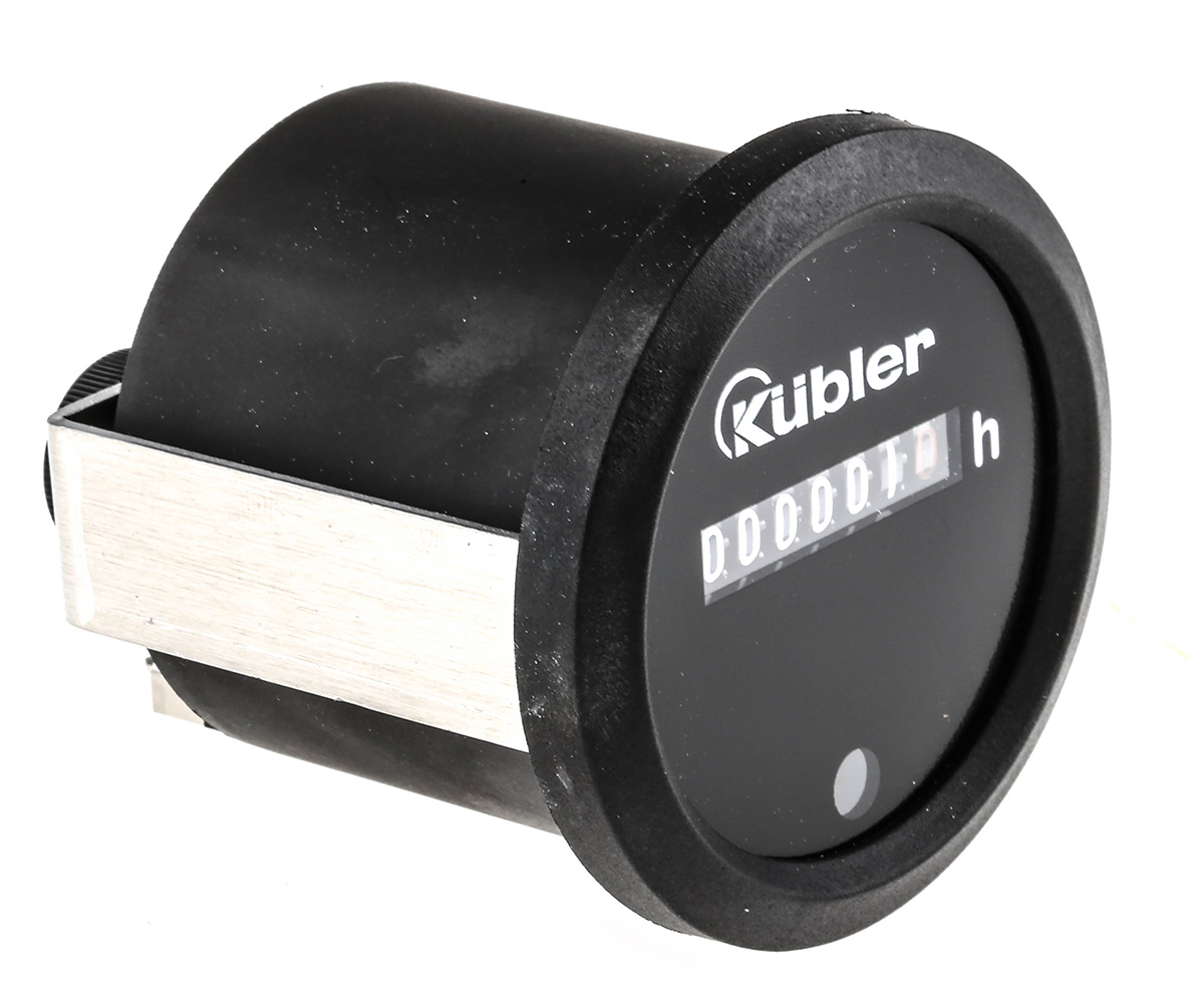Kubler HR 47 Hour Meter, 7 Digit, 10 → 80 V dc