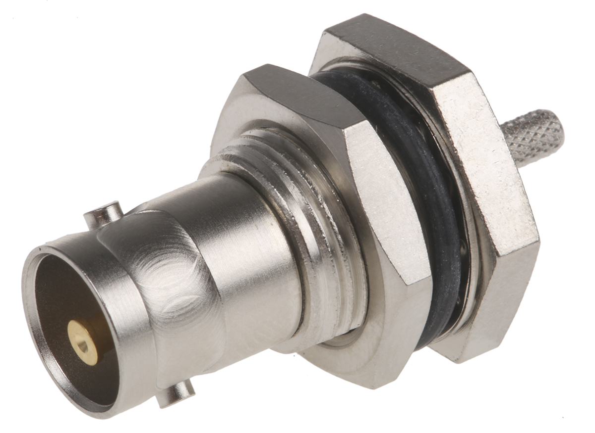 Telegartner, Jack Panel Mount BNC Connector, 75Ω, Crimp Termination, Straight Body