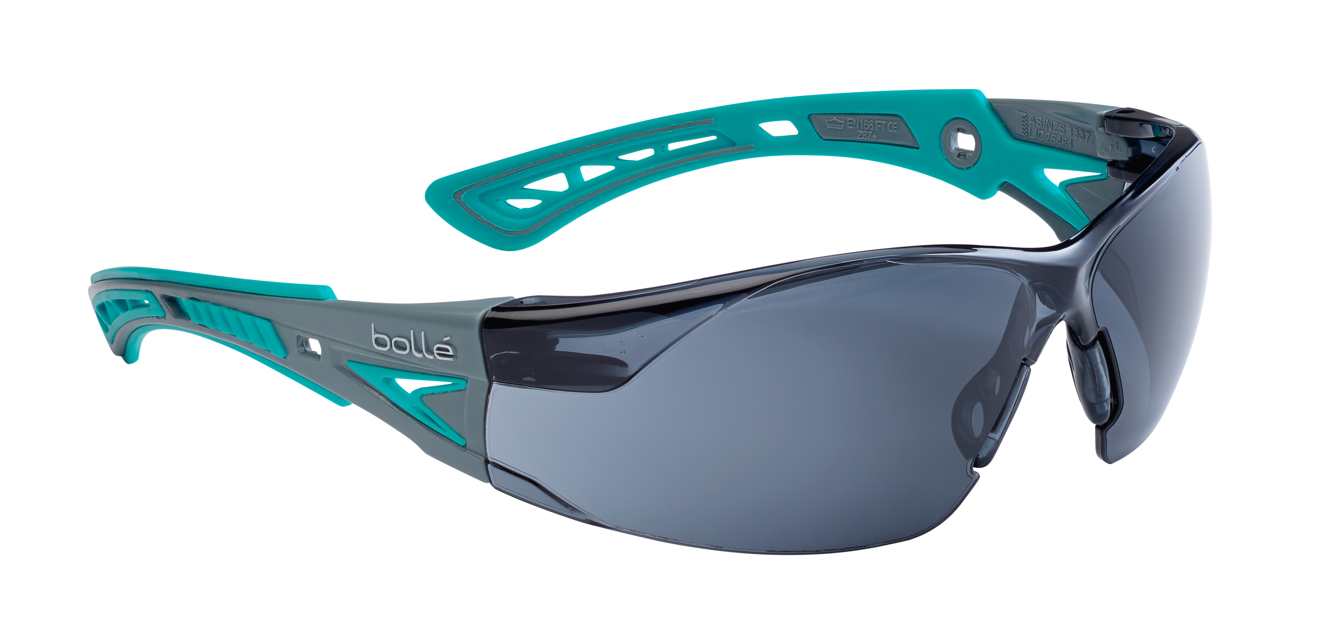 Bolle Safety RUSH+ Anti-Mist Safety Glasses, Smoke PC Lens