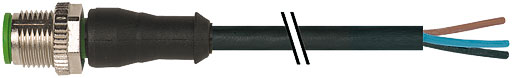 Murrelektronik Limited Male 3 way M12 to Free End Sensor Actuator Cable, 3 m