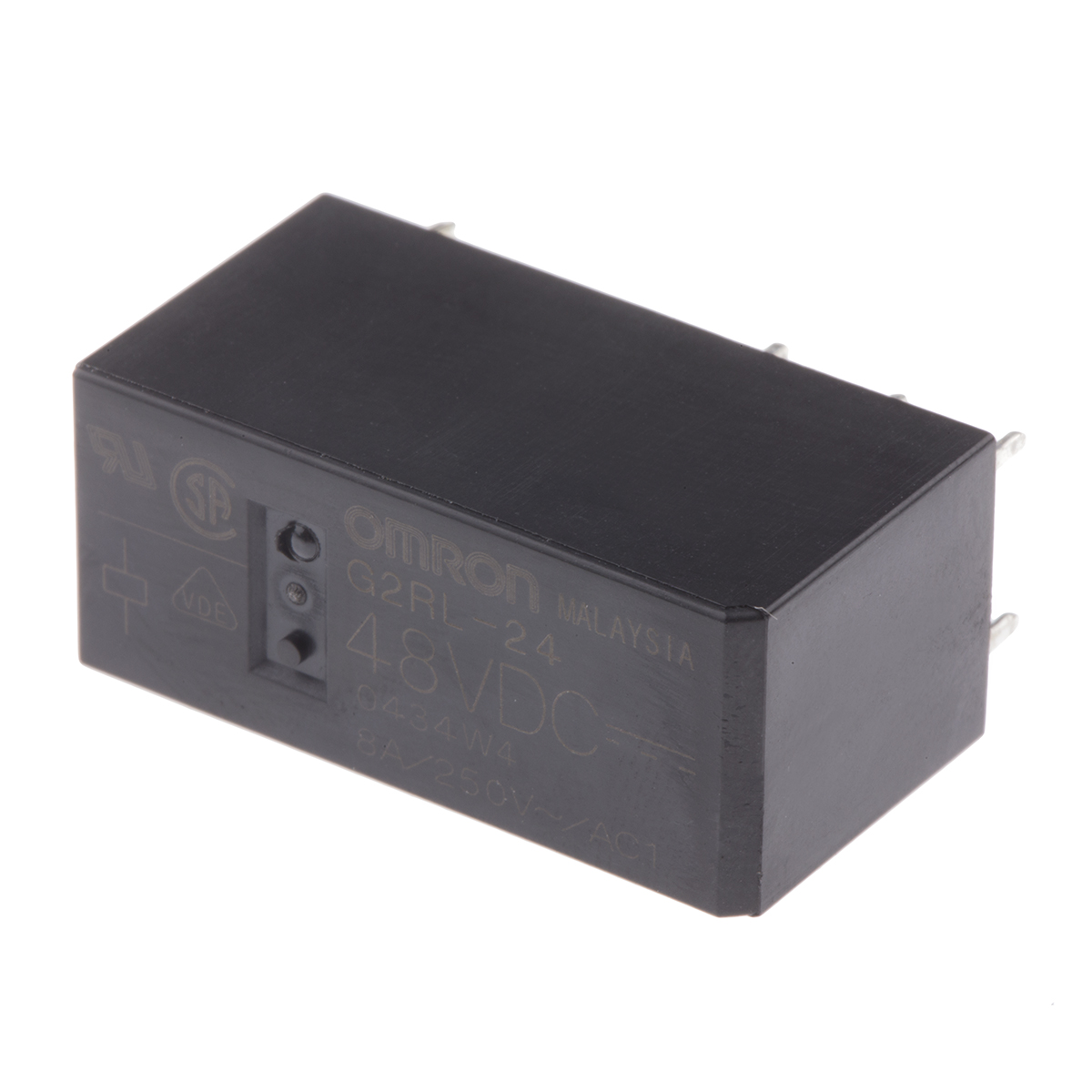 Omron PCB Mount Power Relay, 48V dc Coil, 5A Switching Current, DPDT