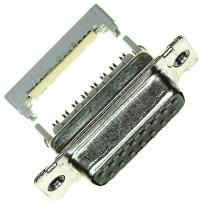 3M 8300 25 Way Right Angle Cable Mount D-sub Connector Socket, 2.8mm Pitch