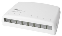 Telegartner AMJ-S Series Cat6a 8 Port RJ45 Mini Patch Panel White