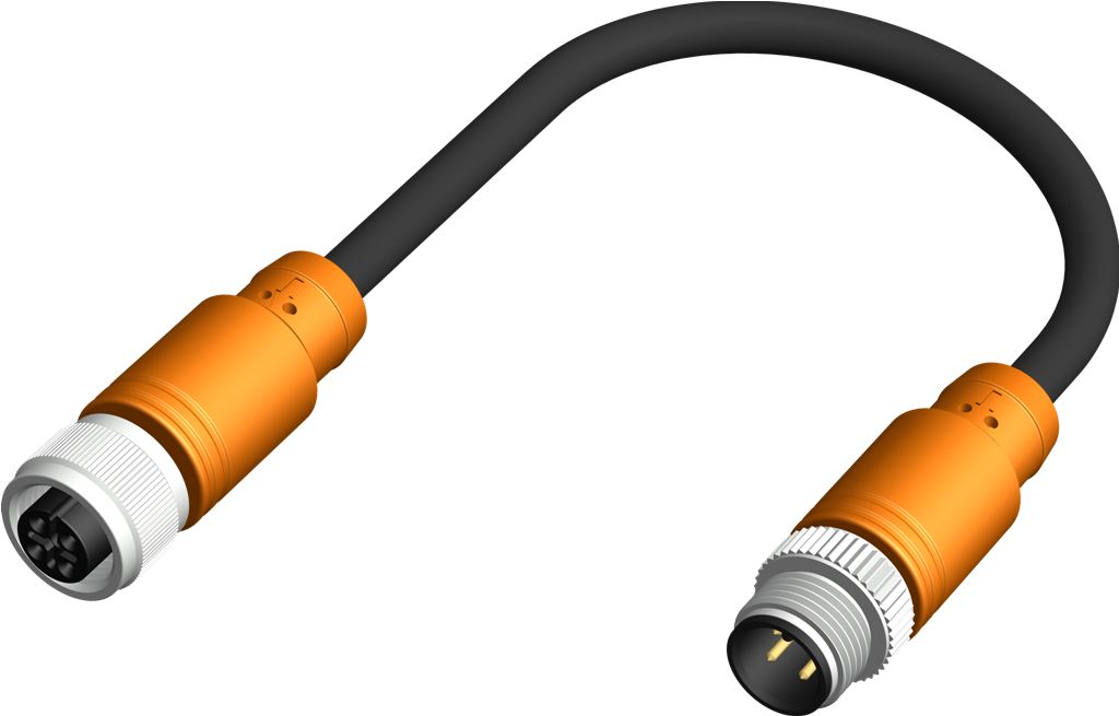 RS PRO Female 4 way M12 to Male 4 way M12 Sensor Actuator Cable, 5 m