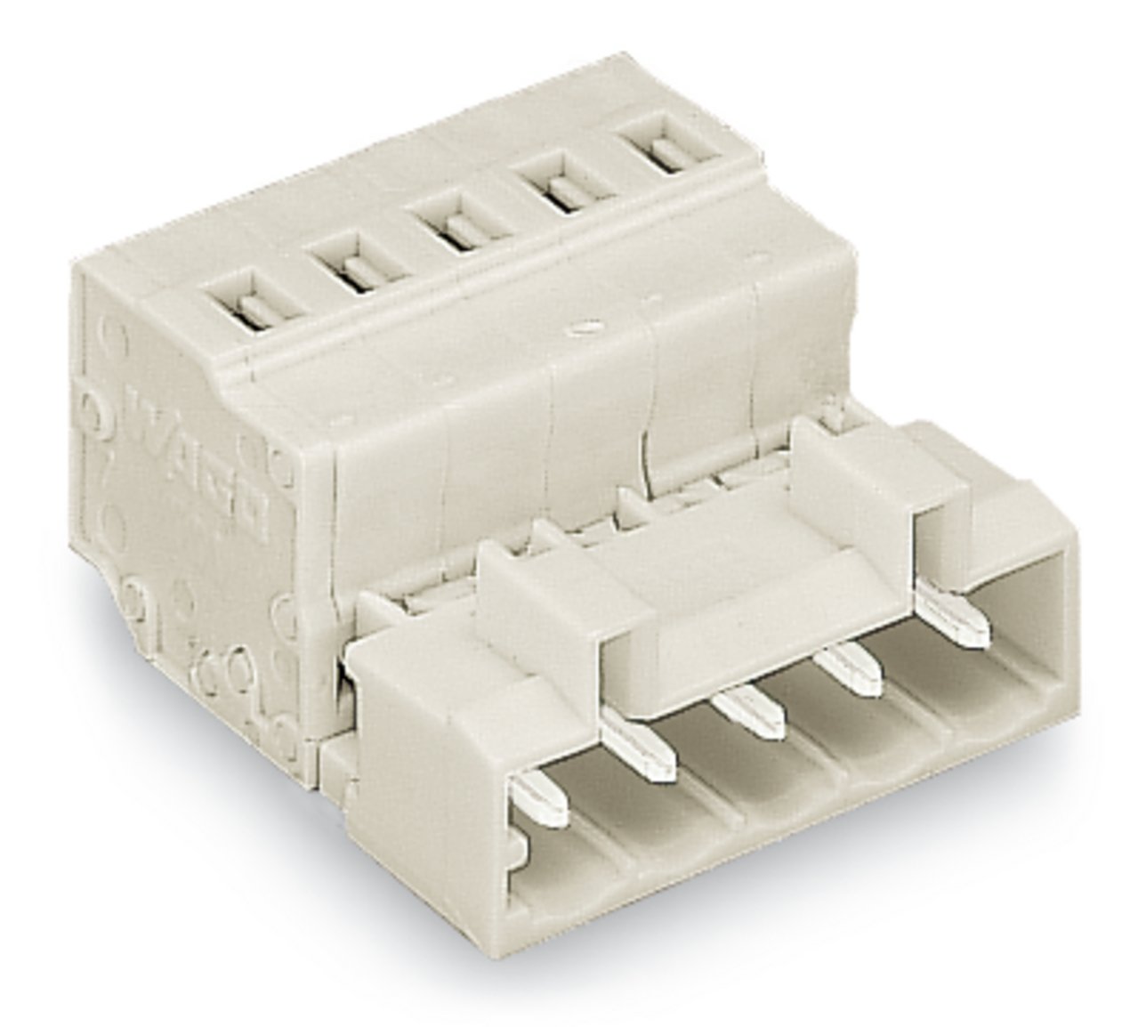 WAGO 721 Series Male Lighting Connector, 5-Pole, Male, 5-Way, Cable Mount, 12A