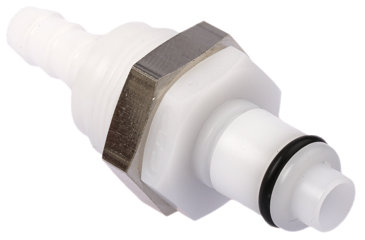 Colder Products Hose Connector, Straight Threaded Coupling 1/4in ID, 8.3 bar