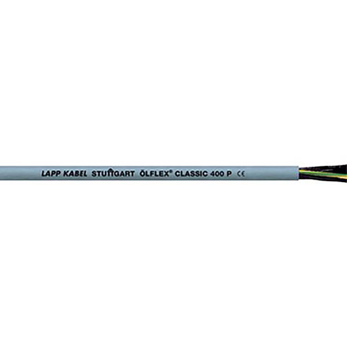 Lapp ÖLFLEX CLASSIC 400 P Control Cable, 7 Cores, 1.5 mm² CSA 15 AWG, Unscreened, 50 m, Grey Polyvinyl Chloride Sheath