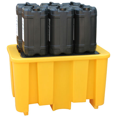 RS PRO Polyethylene Drum Pallet for Spill Control, 230L Capacity