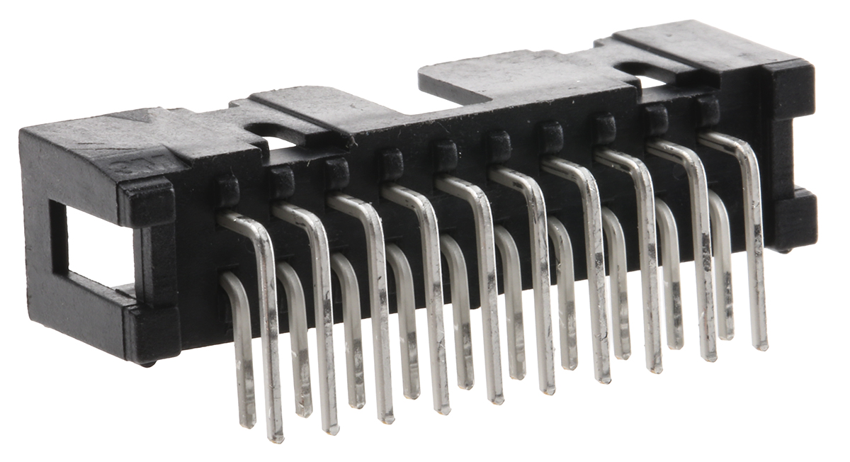 3M 2500 Series Right Angle Through Hole PCB Header, 20 Contact(s), 2.54 mm Pitch, 2 Row, Shrouded