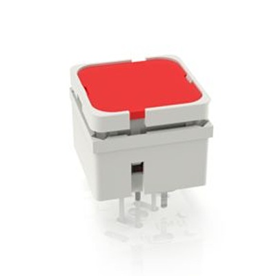 RAFI Red Tactile Switch, 1NO 250mA 15mm Panel Mount