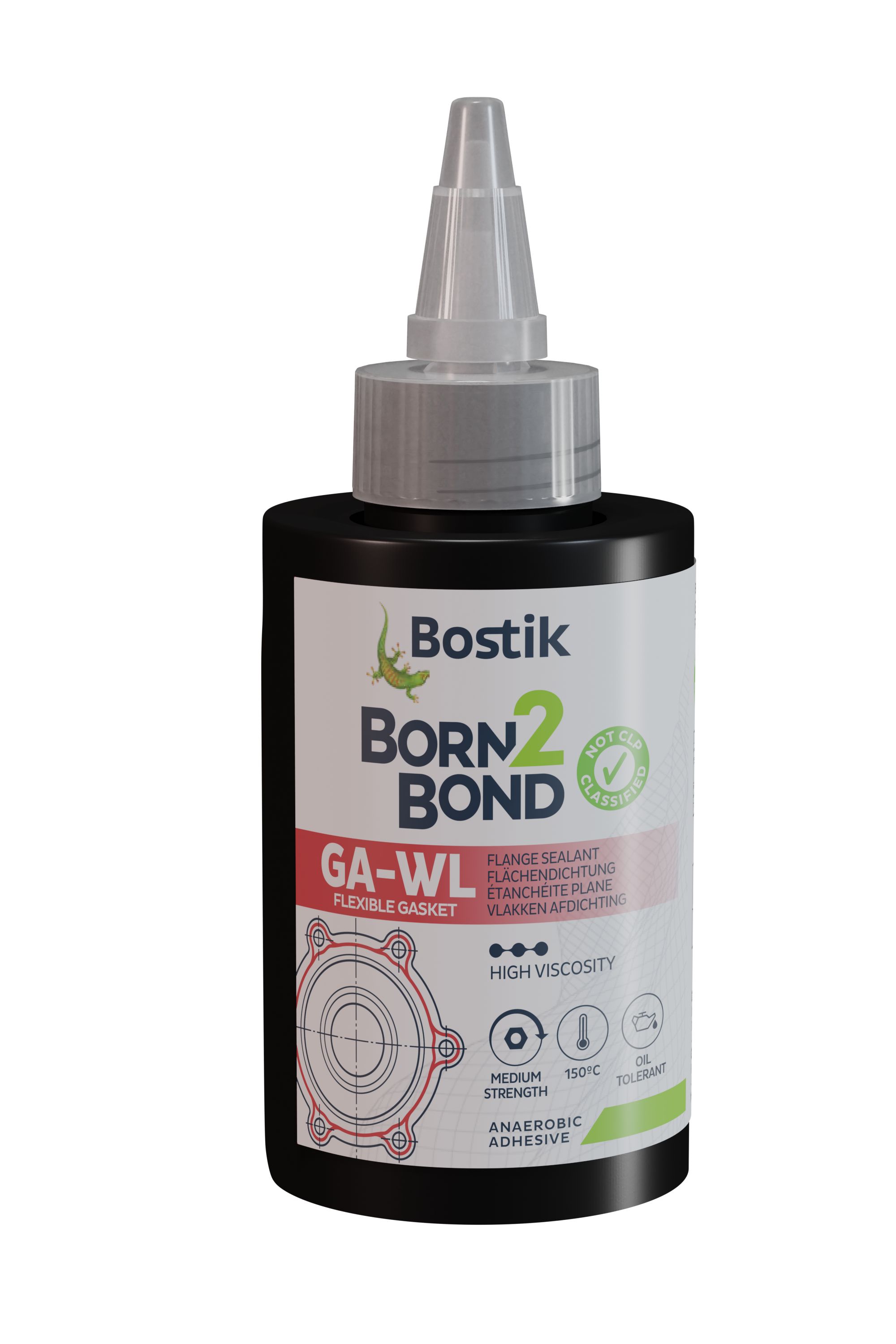 Bostik Born2Bond GA-WL Red Gasket Sealant, 50 ml, 40 min Cure Time