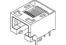 Molex 85504 Series Female RJ45 Connector, Through Hole, Cat5e Right Angle 1 Port 1 -Way