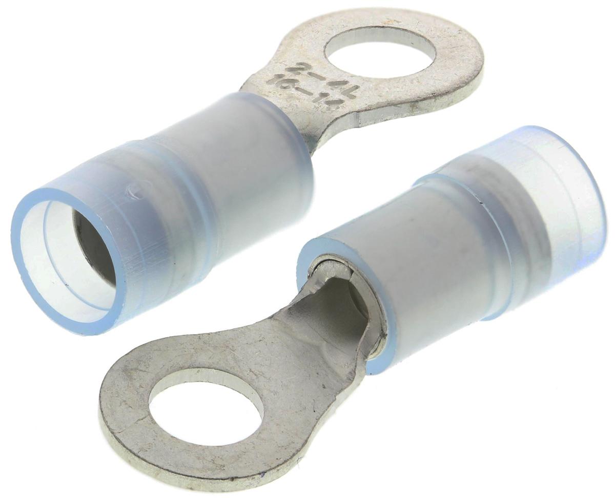 RS PRO Insulated Ring Terminal, M4 Stud Size, 1.5mm² to 2.5mm² Wire Size, Blue