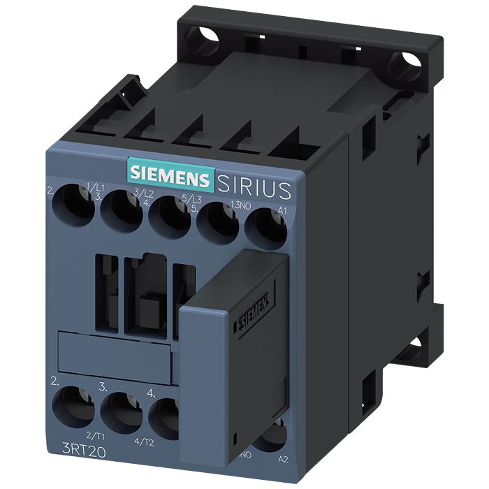 Siemens 3RT2 Contactor, 24 V Coil, 3-Pole, 12 A, 5.5 kW 24 V, 1 NO, 690V