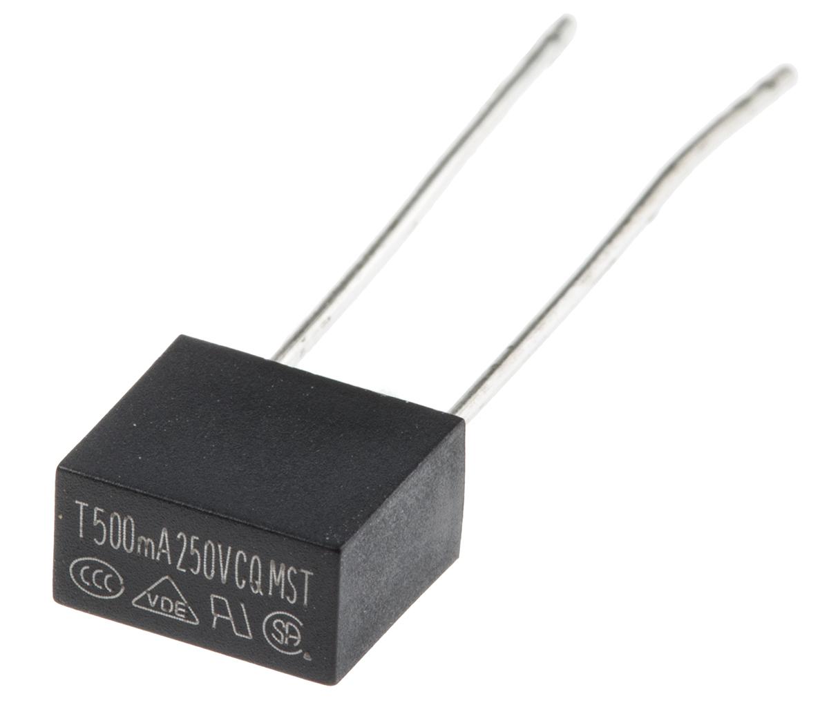 RS PRO PC Board Non Resettable Fuse, Radial 500mA, 250V ac