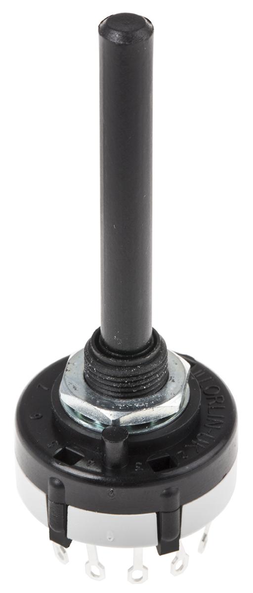 Lorlin, 12 Position SP12T Rotary Switch, 150 mA@ 250 V ac, Solder Tab