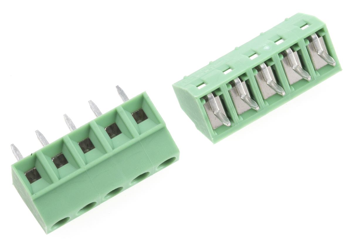 Phoenix Contact MKDS 1/ 5-3.81 Series PCB Terminal Block, 3.81mm Pitch, Through Hole Mount, Solder Termination