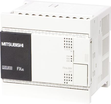 Mitsubishi FX3S Series PLC CPU for Use with FX3 Series, Relay, Transistor Output, 16-Input, DC Input