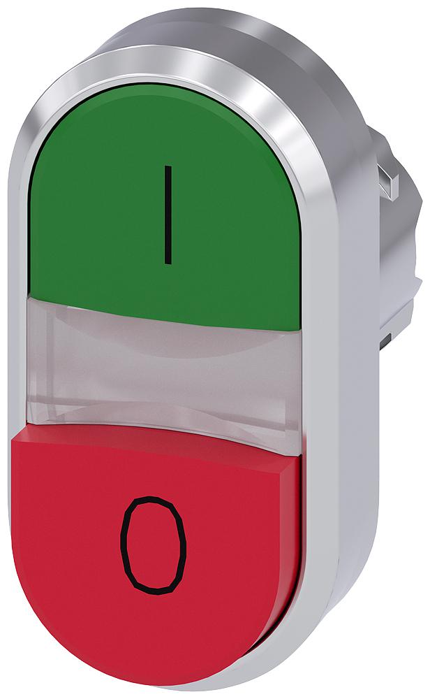 Siemens SIRIUS ACT 3SU10 Series Green, Red Momentary Push Button Head, 22mm Cutout, IP66, IP67, IP69K