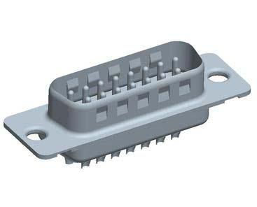 Amphenol Communications Solutions DP 15 Way Cable Mount D-sub Connector Plug, 2.74mm Pitch