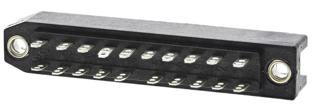 Telegartner J00041A0917, , DIN 41622 Connector, Female, 20-Way, 2-Row, Solder, J000