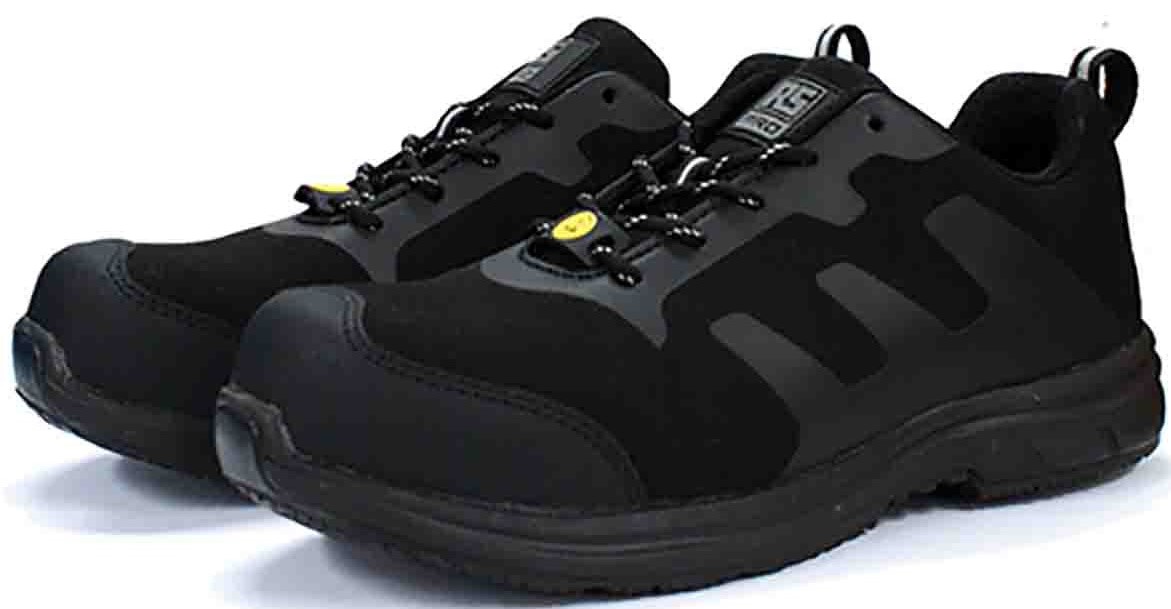 RS PRO Men's Black Fibreglass Toe Capped Safety Trainers, UK 12, EU 47