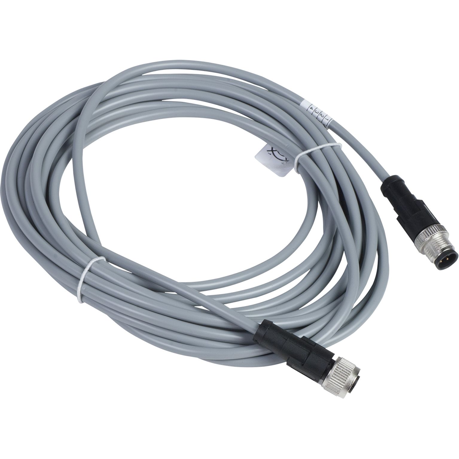 Telemecanique Sensors Male 4 way M12 to Female 4 way M12 Sensor Actuator Cable, 5 m