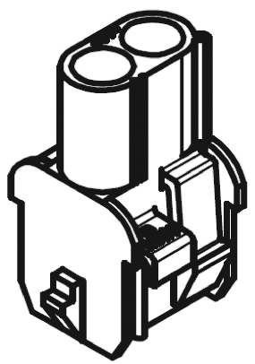 Molex, MLX Female Connector Housing, 6.35mm Pitch, 2 Way, 1 Row