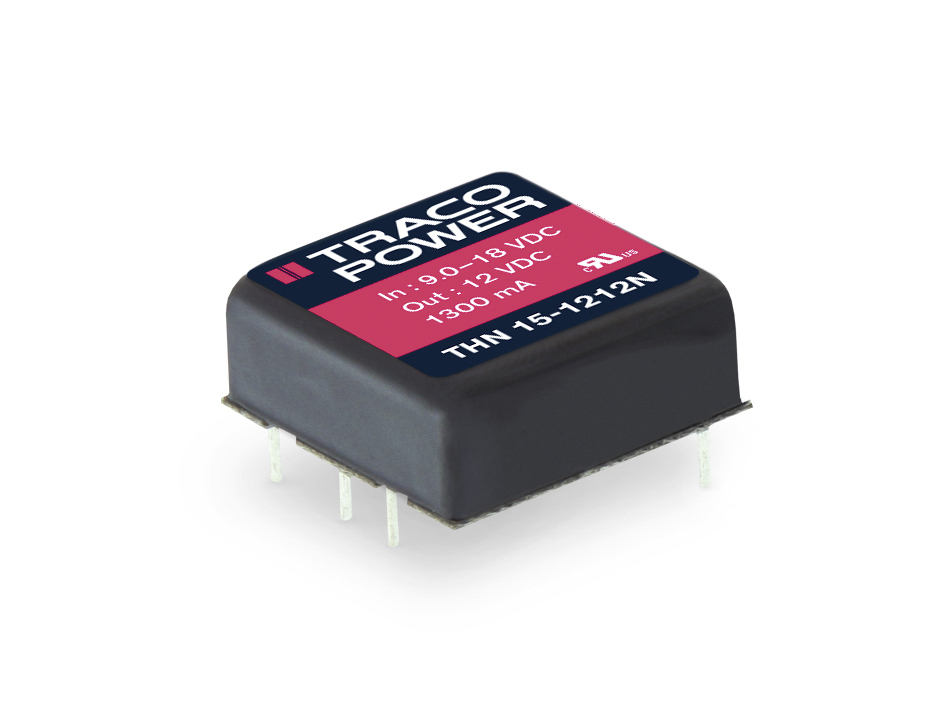 TRACOPOWER THN 15N DC-DC Converter, 5V dc/ 3A Output, 9 → 18 V dc Input, 15W, Through Hole, +105°C Max Temp
