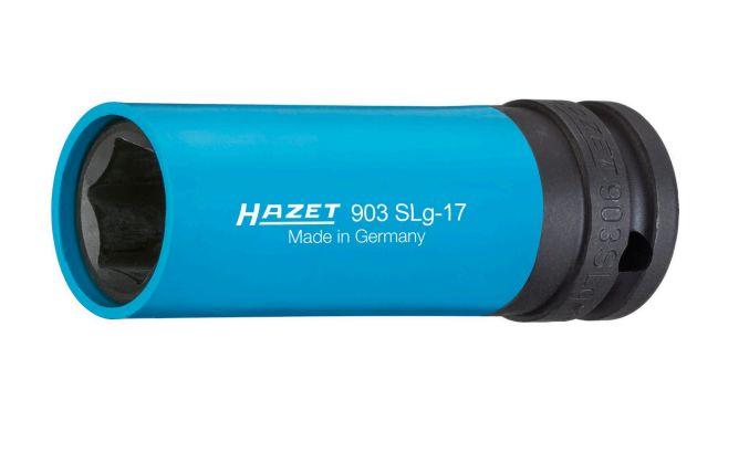 HAZET 17mm, 1/2 in Drive Socket, 87 mm length