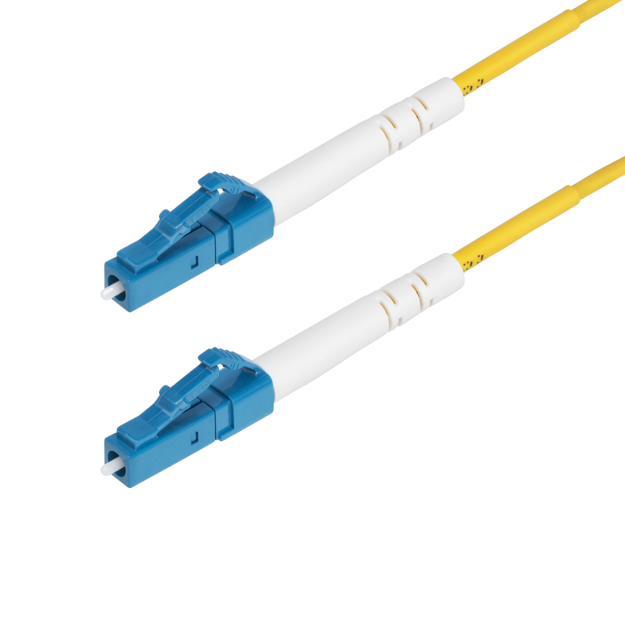 StarTech.com LC to LC Simplex Single Mode OS2 Fibre Optic Cable, Yellow, 1m