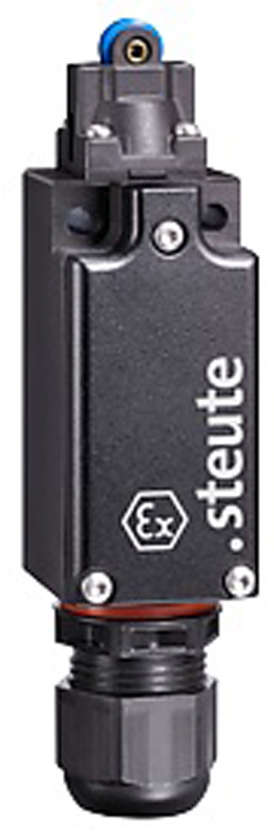 Steute Ex 97 Series Roller Plunger Limit Switch, NO/NC, IP66, IP67, IP69, DPST, Thermoplastic Housing, 500V ac Max, 4A