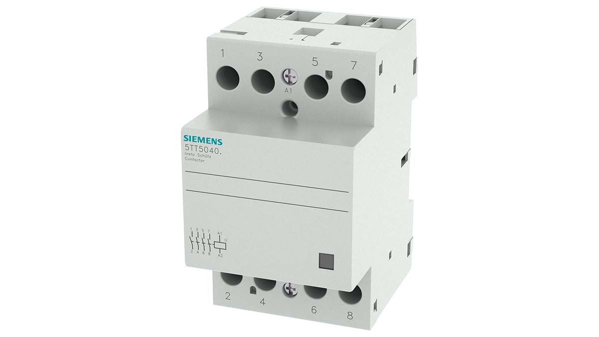 Siemens SENTRON 5TT INSTA Contactor, 220 V dc Coil, 4-Pole, 40 A, 4NO