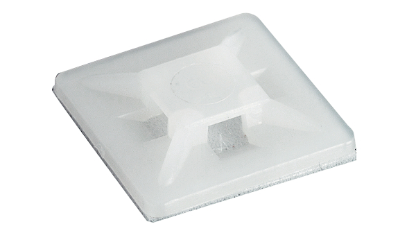 RND Self Adhesive White Cable Tie Mount, 2.4mm Max. Cable Tie Width