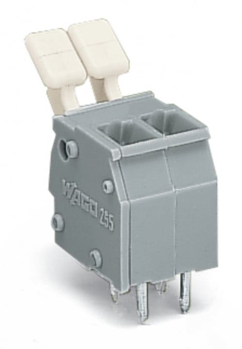 WAGO 255 Series PCB Connector, 2-Contact, 5/5.08mm Pitch, Through Hole Mount, 1-Row, Cage Clamp Termination